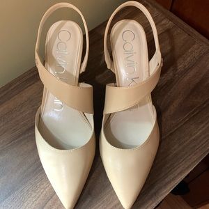 Calvin Klein Cream Heels